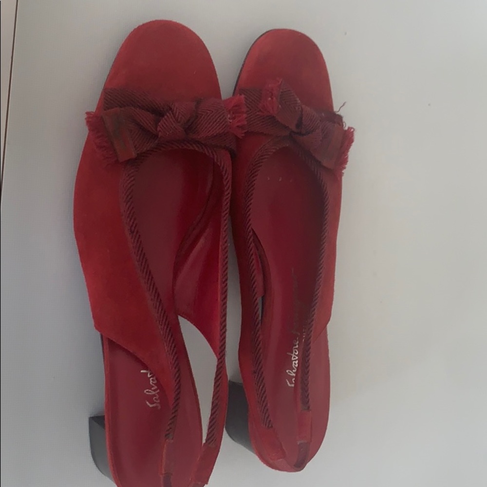 Feeragamo red shoes